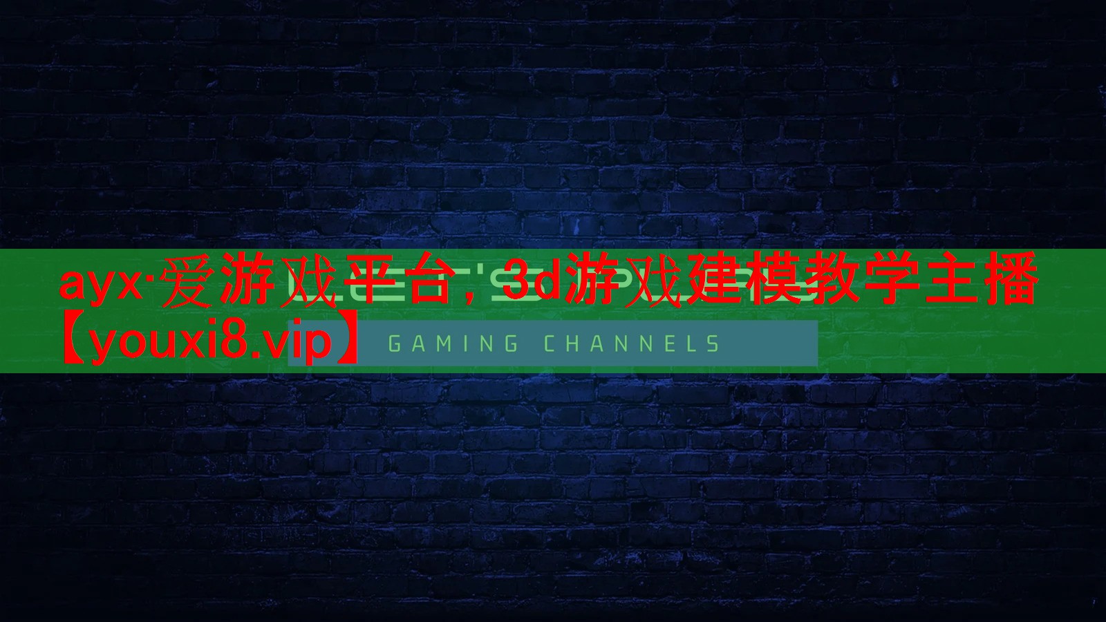 ayx·爱游戏平台，3d游戏建模教学主播